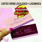 1000 cartões de visita verniz localizado  couche 300 gramas