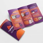 1000 folders 2 dobras personalizado couche 150 gramas