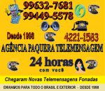 Agencia Paquera Telemensagem Tel 11 4221-1583 Whatsapp 11 99449-5578
