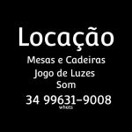aluguel jogo mesa cadeira som luzes pacaembu uberlandia