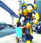 Animação Bumblebee cover festa evento loja