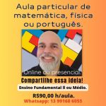 Aula particular de matemática física ou português.