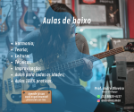 Aulas de Contrabaixo Baixo elétrico 45 e 6 cordas.