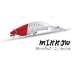 Isca Artificial Tipo Camarão Doido para Pesca 50mm 5g Branco Vermelha MC0557