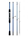Vara de Pesca Ultra Lite Biutifu Fibra de Carbono Ação Média 1.80m 4 partes Isca 5-20g para Molinete