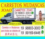 Carretos Mudanças  em Paulínia Campinas Sumaré  Hortolândia Americana Limeira  Araras Cosmópolis  Artur Nogueira  Nova Odessa  Valinhos  Vinhedo  Jundiaí  