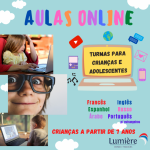 Curso de idiomas para Crianças Online ou Presencial 