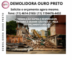 Demolidora Ouro Preto - Serviços profissionais de demolição