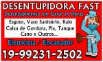 Desentupidora e Encanador no Mansões Santo Antonio em Campinas 19-992312502 Desentupidor de Esgoto 