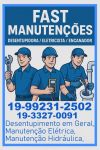 Desentupidora Eletricista Encanador no Vila Industrial em Campinas 19-99231-2502 Fast Manutenções.