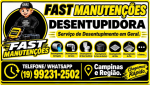 Desentupidora no Mansões Santo Antônio em Campinas 19-99231-2502 Desentupidora Fast Manutenções - Desentupimento em Geral.