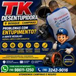 Desentupidora no Nova Campinas em Campinas Está com Problema de Entupimento Chame Tk Desentupidora 