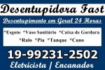 Desentupidora no Parque Jambeiro em Campinas 19-992312502 Desentupidor de Ralo em Campinas