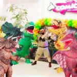 Dinossauros cover turma personagens vivos festa infantil