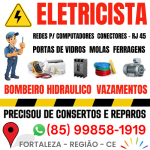 Eletricista  Bombeiro  Hidraulico   Fortaleza  24 Horas  85 99858-1919