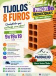 fábrica de Tijolos De 08 Furos  medindo 9x19x19 