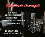 Gravação de vinhetas e locução ao vivo
