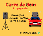 Gravação vinhetas para carro de som