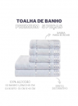 Jogo De Toalha De Banho 5 Peças Linha Premium Hipoalergênica Branca