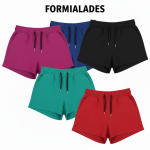 Kit 2 Short Feminino Short curto canelado Leve e soltinho Malha canelada Academia