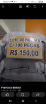 Lote misto homem e mulher com 100 peças