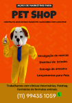 mascote do  cachorro porta de porta  pet shop e clinicas veterinárias     