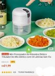 Mini processador de alimentos