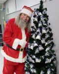 papai noel barba natural para escola  residências e corporativo 