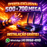 Planos de internet de 350 até 800 mega na fibra optica