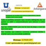 Projeto de Extensão de- Administração - Unopar e Anhanguera.
