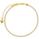 Pulseira Riviera folheada a ouroprata com zircônias