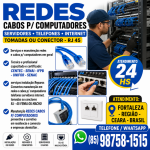 Redes  e Cabos  p  Computadores   Conectores  r j  45   Fortaleza  85 98758-1515