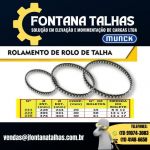 Rolamento de roletes para tambor de cabo de aço - Talhas Munck 