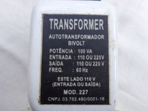 -transformador Transformer   110 x 220     220  x 110     100 Va 610770