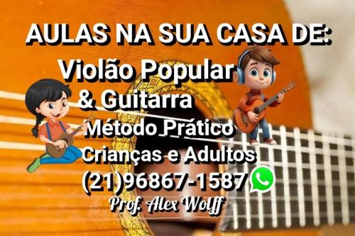 2196867.1587 Zap Professor de Violão Popular em Domicílio. Método Para Crianças Rj  770302