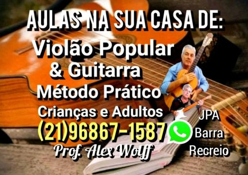 2196867.1587 Zap Professor de Violão Popular em Domicílio. Método Para Crianças Rj  770304