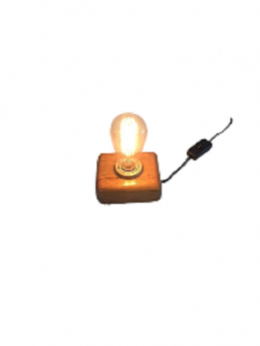 Abajur de mesa Cubo de Madeira Maciça 749900