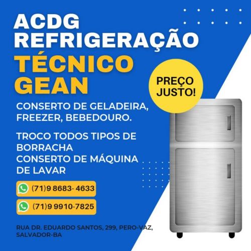 Acdg Refrigeração: Conserto de Geladeiras Freezers e Bebedouros com Garantia e Qualidade 741946