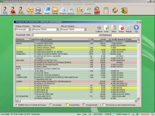 Programa para controlar vendas e estoque v1.0   FpqSystem 1894