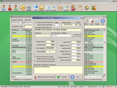 Programa para controlar vendas e estoque v1.0   FpqSystem 1901