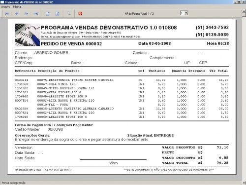 Programa para controlar vendas e estoque v1.0   FpqSystem 1911