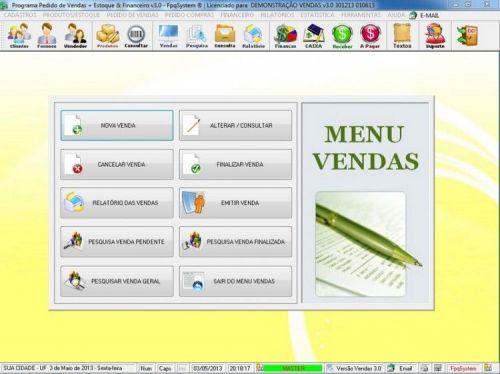 Programa Controle de Estoque, Pedido de Vendas e Financeiro v3.0 PLUS 15912