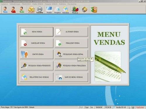 Programa para Controlar Vendas, Controlar Estoque e Financeiro v2.0 2522
