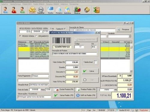 Programa para Controlar Vendas, Controlar Estoque e Financeiro v2.0 2530