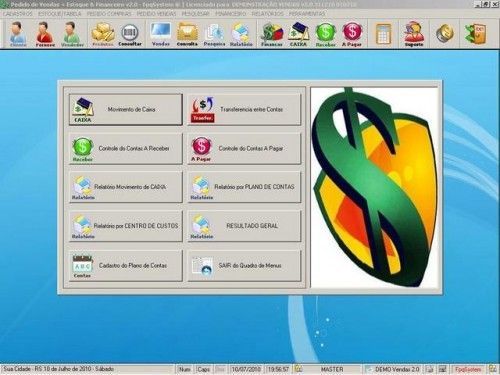 Programa para Controlar Vendas, Controlar Estoque e Financeiro v2.0 2535