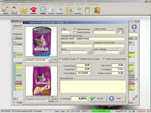 Programa para Petshop e Veterinária  Produtos e Serviços v1.0 - Fpqsystem 2562