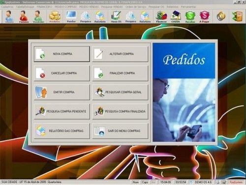 Programa Ordem de Serviços Gerais Vendas Estoque e Financeiro v4.6 - Fpqsystem 2642