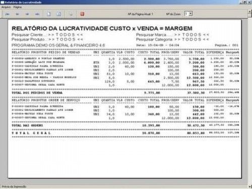 Programa Ordem de Serviços Gerais Vendas Estoque e Financeiro v4.6 - Fpqsystem 2649