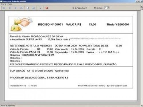 Programa Ordem de Serviços Gerais Vendas Estoque e Financeiro v4.6 - Fpqsystem 2650