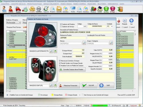 Programa para Oficina Mecânica para Veiculos em Geral, Vendas e Financeiro v4.0 FpqSystem 97777